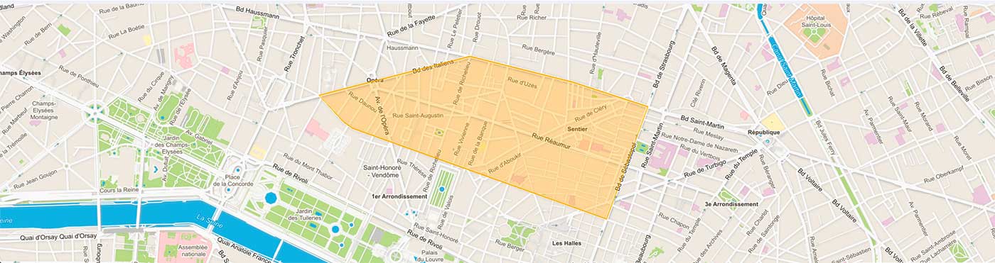 Plan du 2e arrondissement de Paris