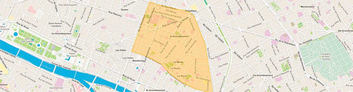 Plan du 3e arrondissement de Paris