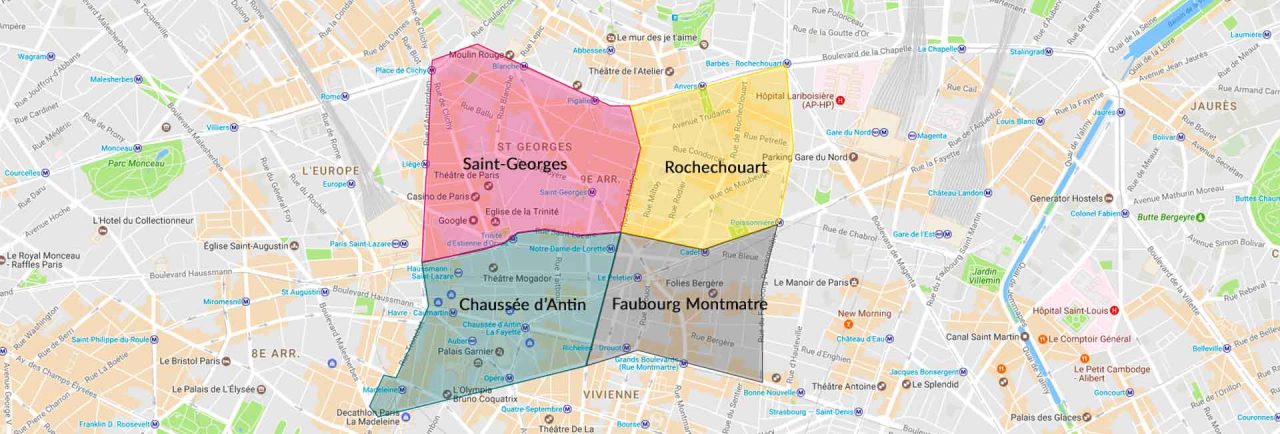 Plan Des Rues Du 9ème Arrondissement De Paris Les-quartiers-administratifs-du-9e-arrondissement-de-Paris - Homeleo
